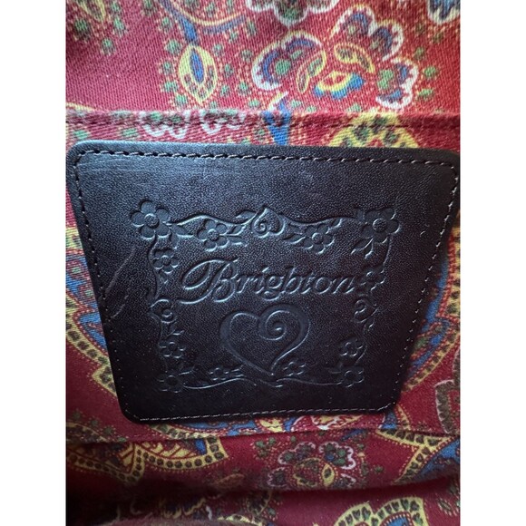 BRIGHTON Woven Rope Basket Weave Leather Trim Silver Heart & Charms Purse - Picture 10 of 10